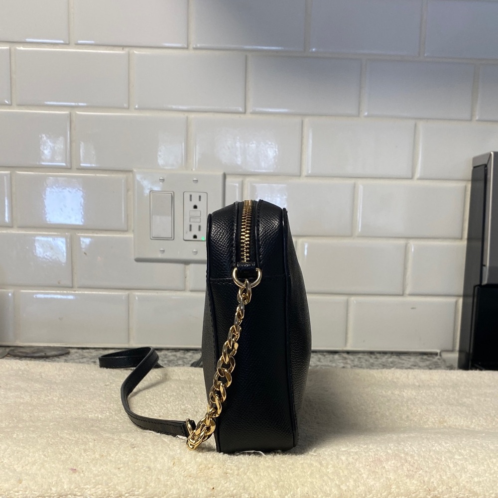 Michael Kors Black Crossbody Bag with Gold Accents - Picture 3 of 10
